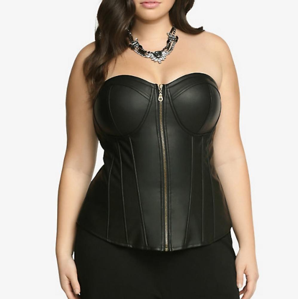 NWOT Torrid Leather Corset Top Sz 4